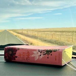 Pink Floral Holy Bible Red Letter NIV